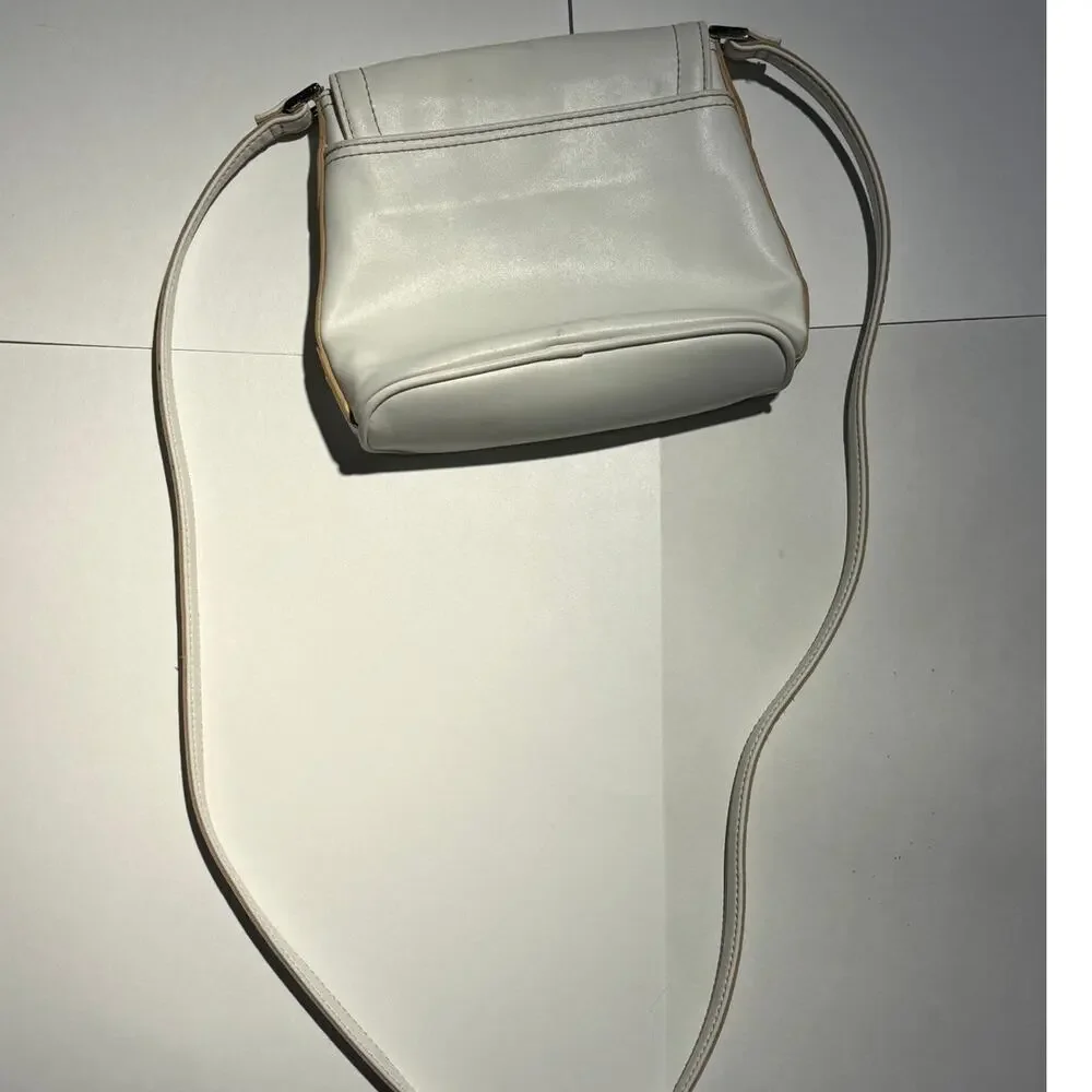 Liz Claiborne Vintage Off-White Flap Crossbody Bag